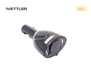 Разветвитель прикуривателя 1 гнездо+2 порта USB (SZU-3) VETTLER