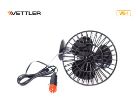 Вентилятор салонный 12V 15 Вт. на присоске D10см VETTLER