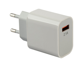 Зарядное устройство (вилка), 1 выход USB (картонный короб)